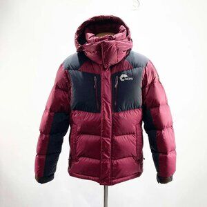 Nepa Men's Maroon Goose Down Full Zipper Hooded Puffer Jacket